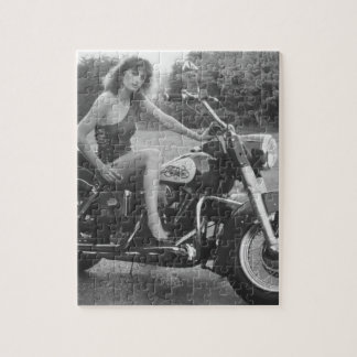 Motorbikepinupflicka Pussel