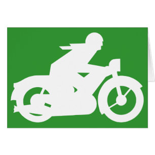 Motorbiker Silhouette-kort Hälsningskort