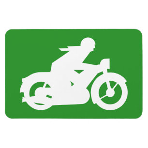 Motorbiker Silhouette-skylt Magnet