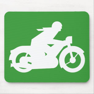 Motorbiker Silhouette-skylt Musmatta