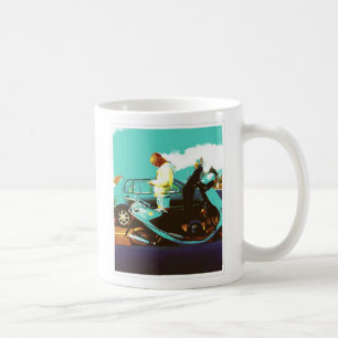 Motorbikeskälmskt naturväxen kaffemugg