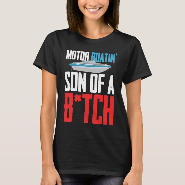 Motorboatins son till en bulkvagnsbåt t shirt (Framsida)