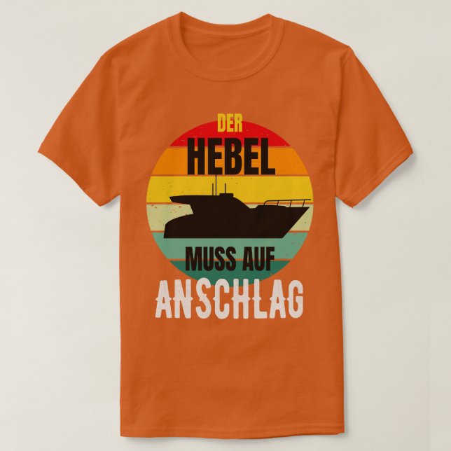 Motorboot Kapitn Sportboot Bootsfhrerschein T Shirt (Design framsida)