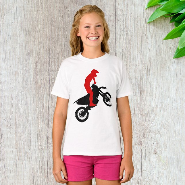 Motorcross Rider Girls T-Shirt (Skapare uppladdad)