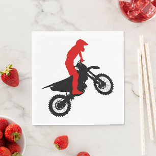 Motorcross Rider Papper Napkins Pappersservett