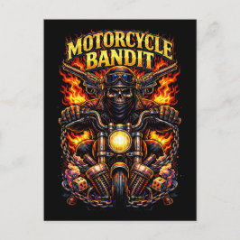 Motorcycle Bandit Vykort