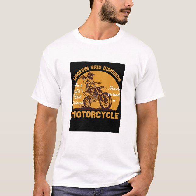 Motorcycle Best Friend Biker Girl Tee (Framsida)