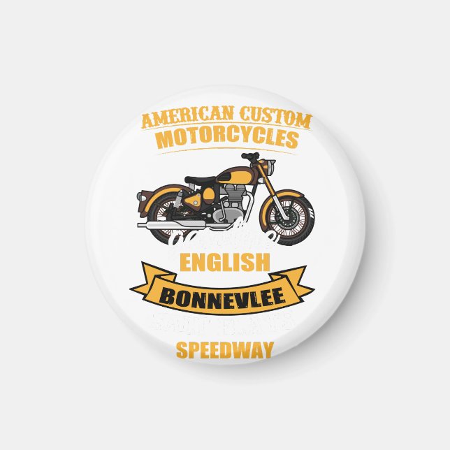 Motorcycle Bonneville Speedway i Amerikanska Anpas Magnet (Framsidan)