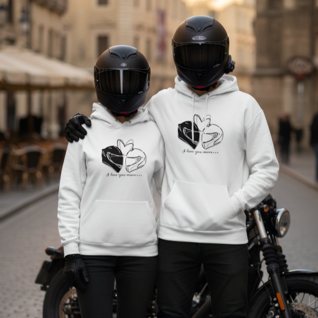 Motorcycle Couple Hoodie (Skapare uppladdad)