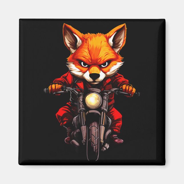 Motorcycle Foxes  Magnet (Framsidan)