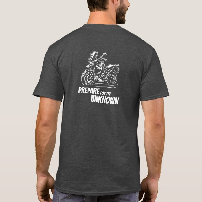Motorcycle Garage Prepare for the Unknown T-Shirt (Baksida)