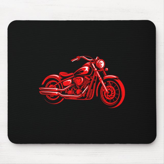 Motorcycle Heart Biker Valentines Day Rider Couple Musmatta (Framsidan)