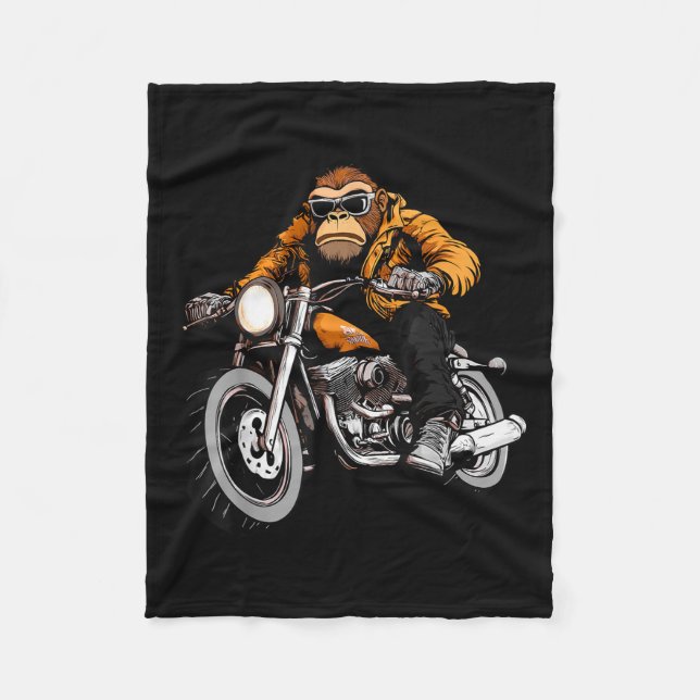 Motorcycle Monkeys  Fleecefilt (Framsidan)
