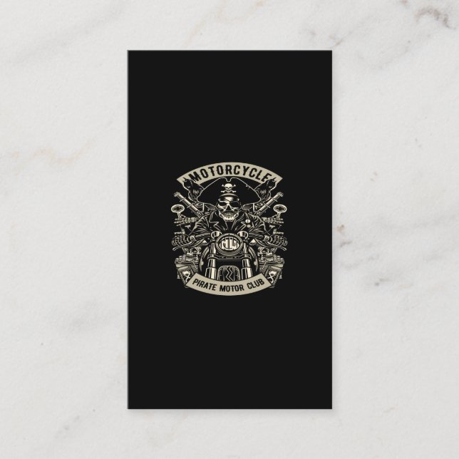motorcycle pirate motor club visitkort (Framsida)