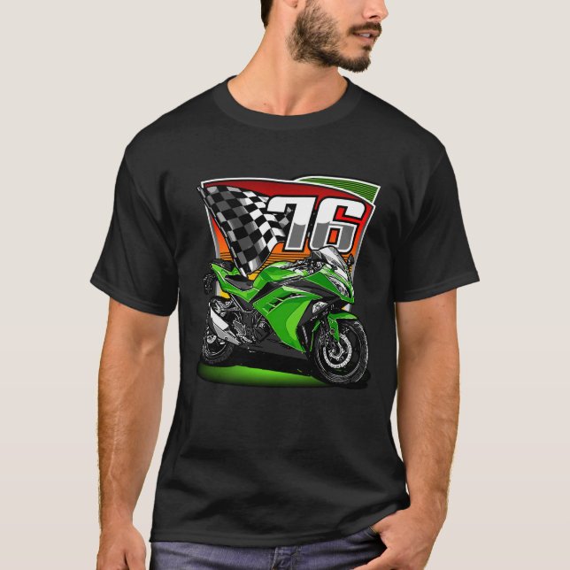 Motorcycle Racing 76 Graphic T-Shirt (Framsida)