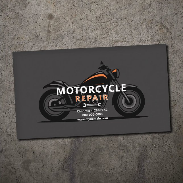 Motorcycle Repair Visitkort (Motorcycle Repair Business Card)