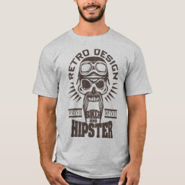 Motorcycle retro design biker and hipster t shirt