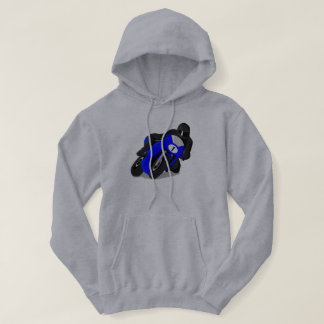 Motorcycle Rider Blue Street Bike Hoodie eller Tsh