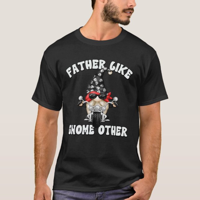 Motorcycle Riding Grandpa Saying  Fathers Day Gnom T Shirt (Framsida)