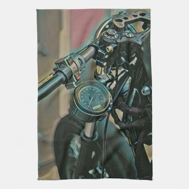 Motorcycles gift kökshandduk (Vertikal)