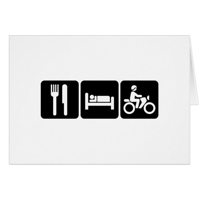 Motorcycling Hälsningskort (Framsidan Horizontal)