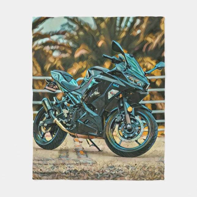 Motorcyclist gifts fleecefilt (Framsidan)