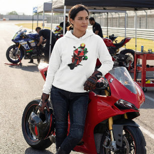 Motorcyclist Riding Red Sportcykel T Shirt