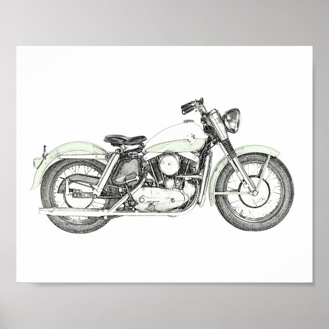 Motorcykel 1957 i sportster poster (Framsidan)