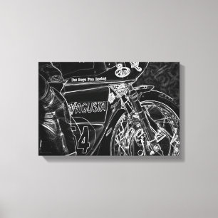Motorcykel 1 16,50 x 11 (41,25 x 27,5 cm) vind canvastryck