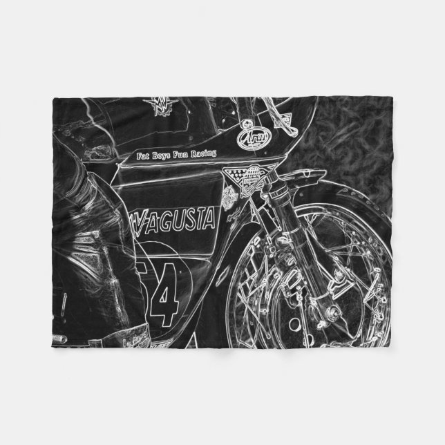Motorcykel 1 fbcna fleecefilt (Framsidan (Horisontell))