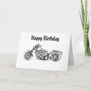 Motorcykel..1, Grattis på födelsedagen Kort