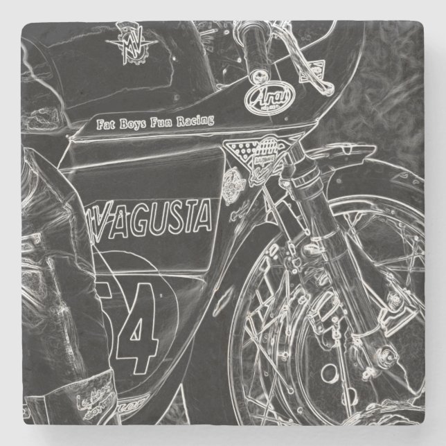 Motorcykel 1, kustertana stenunderlägg (Framsidan)