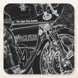 Motorcykel 1, kustområde underlägg papper kvadrat