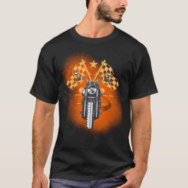 Motorcykel 2 Kontrollerad Flaggor Paint Backgr T-S T Shirt
