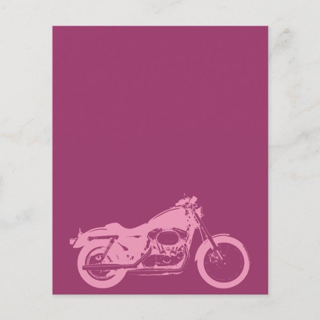 motorcykel-309413 motorcykel rosa motorcykel flygblad (Framsidan)