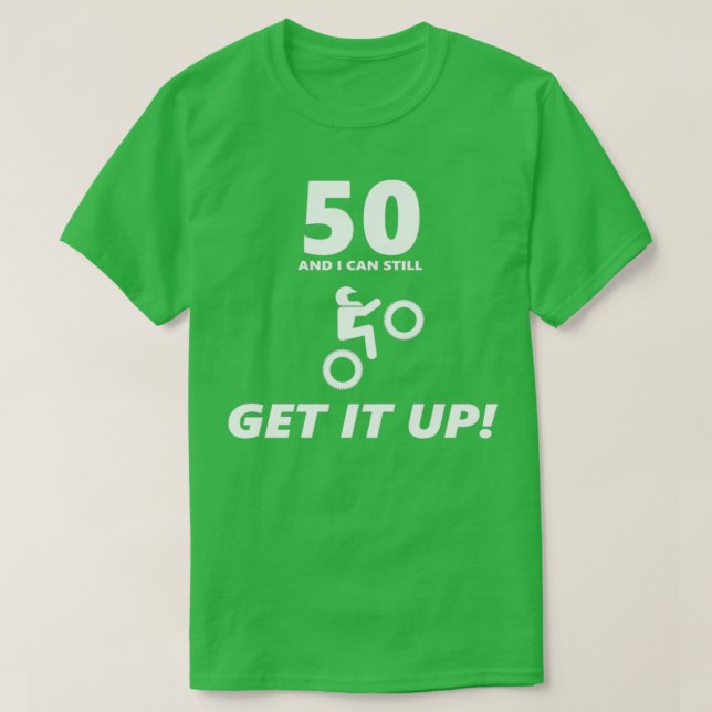 Motorcykel 50:e födelsedag t shirt (Design framsida)