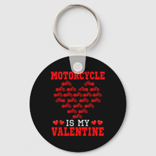 Motorcykel är mitt valentinskört Förarteam söta hj Nyckelring
