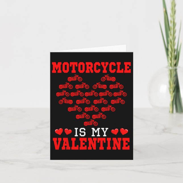 Motorcykel är mitt valentinskörtelförare Team söta Kort (Framsida)