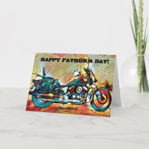 Motorcykel Art Fars dag-kort Kort