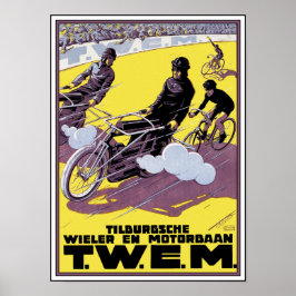 Motorcykel & Bicycle Tävling Poster