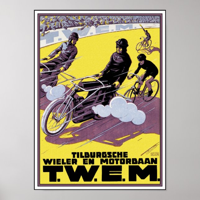 Motorcykel & Bicycle Tävling Poster (Framsidan)