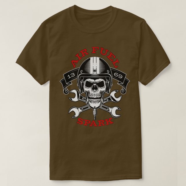 Motorcykel Bike Repa Luft Fuel Spark motorcykel T Shirt (Design framsida)