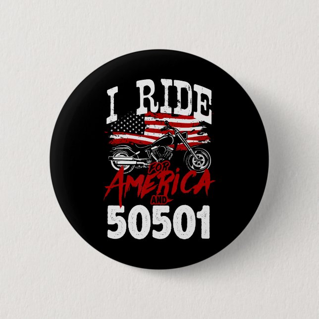 Motorcykel Biker Anti Trump 50501 Pro-demokrati R Knapp (Framsida)