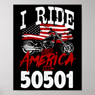 Motorcykel Biker Anti Trump 50501 Pro-demokrati R Poster