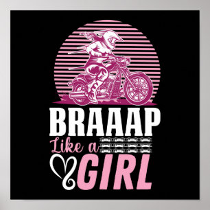 Motorcykel Biker Braap som en flickflickvän Poster