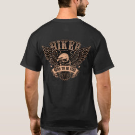 Motorcykel Biker Eagle Född att Vara Fri T Shirt