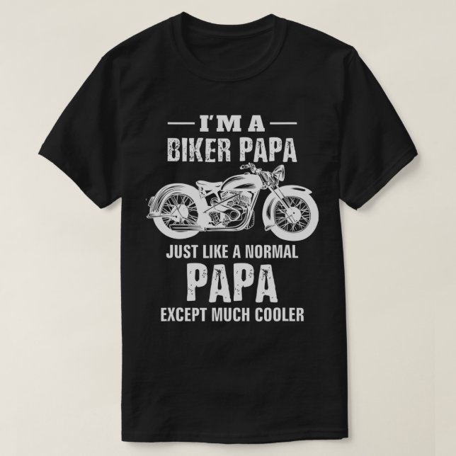 Motorcykel Biker Pappa Bike s Manar Pappa Grandpa  T Shirt (Design framsida)