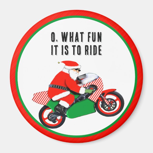 Motorcykel Bikers Julstrumpa Magnet (Framsidan)