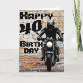 Motorcykel "Birthday 40th still Har It Kort
