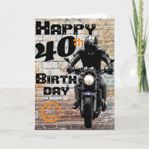 Motorcykel "Birthday 40th still Har It Kort